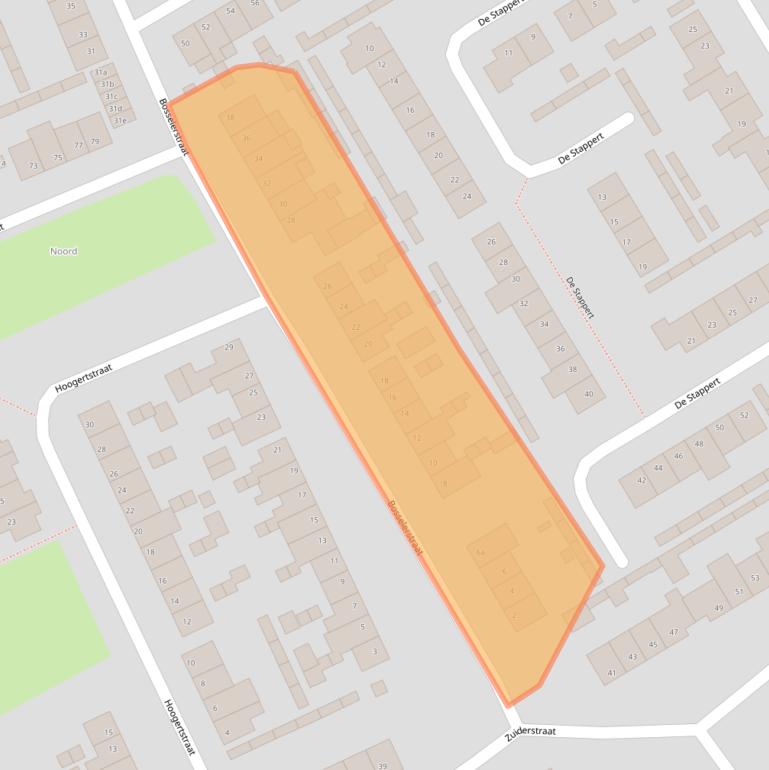 Kaart van postcodegebied 5711XP.