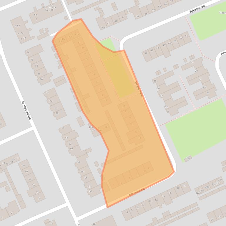 Kaart van postcodegebied 5711XR.