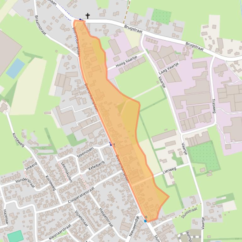 Kaart van postcodegebied 5712AD.