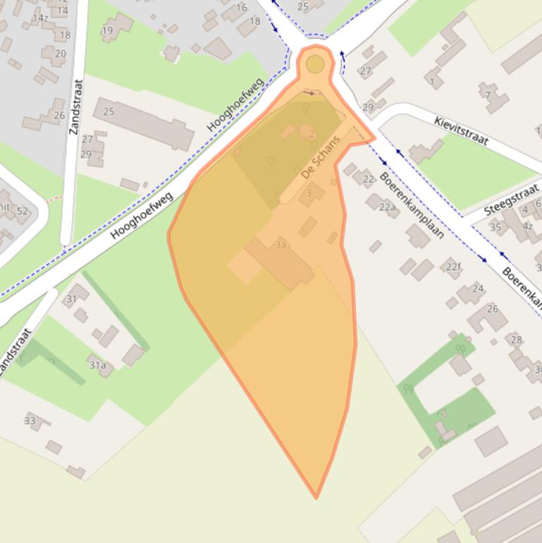 Kaart van postcodegebied 5712AM.