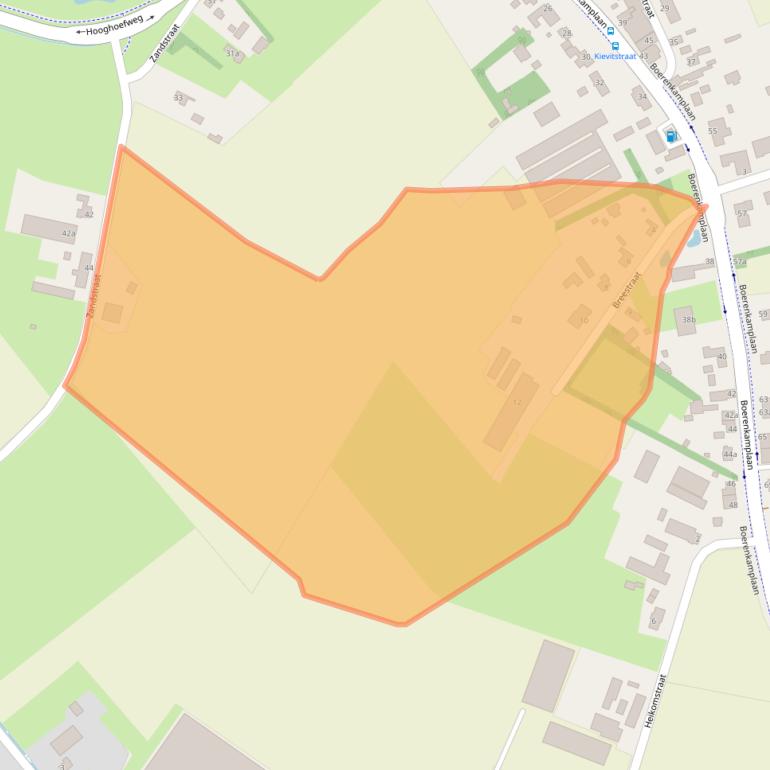 Kaart van postcodegebied 5712AN.