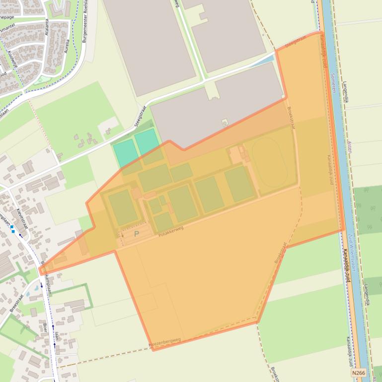 Kaart van postcodegebied 5712AV.