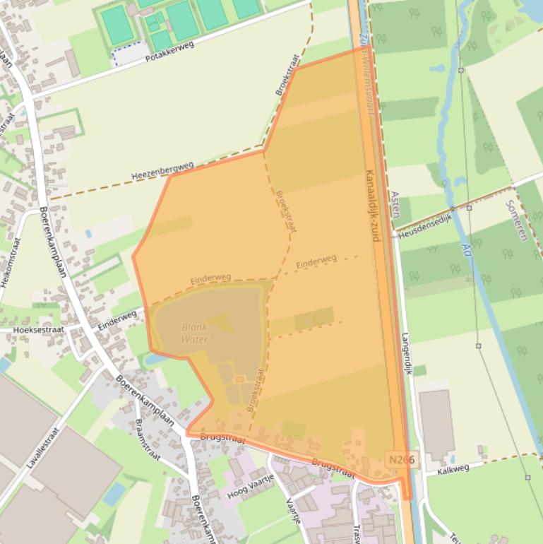 Kaart van postcodegebied 5712AX.