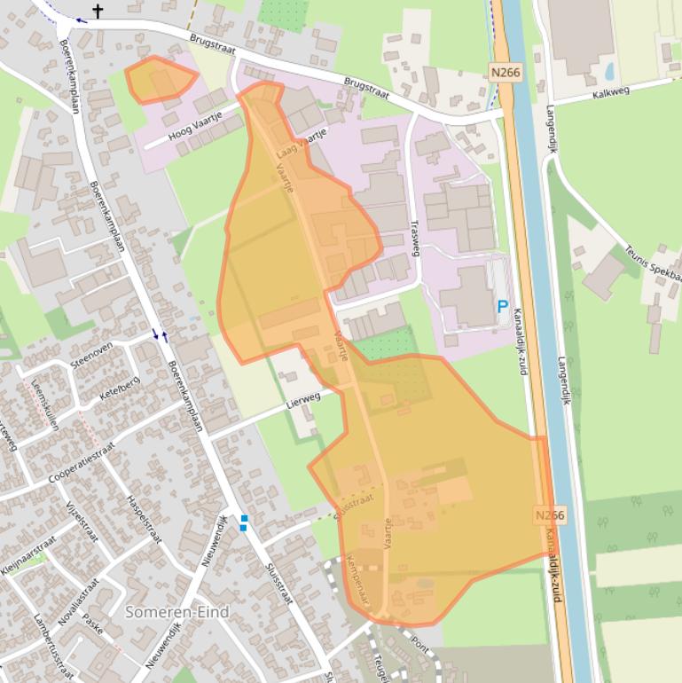 Kaart van postcodegebied 5712BA.