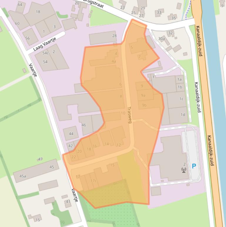 Kaart van postcodegebied 5712BB.