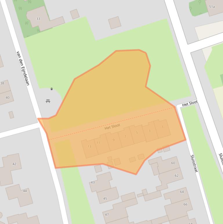 Kaart van postcodegebied 5712BT.