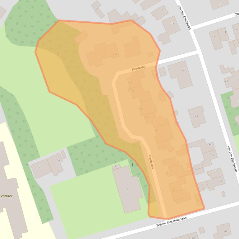 Kaart van postcodegebied 5712BW.