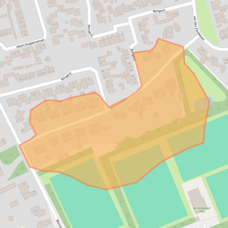 Kaart van postcodegebied 5712BX.