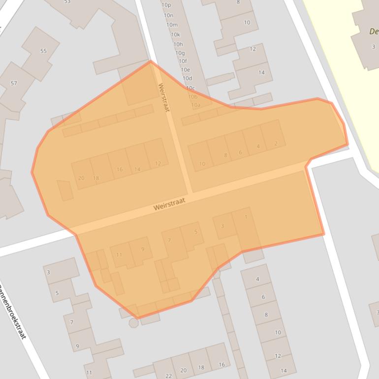 Kaart van postcodegebied 5712CL.