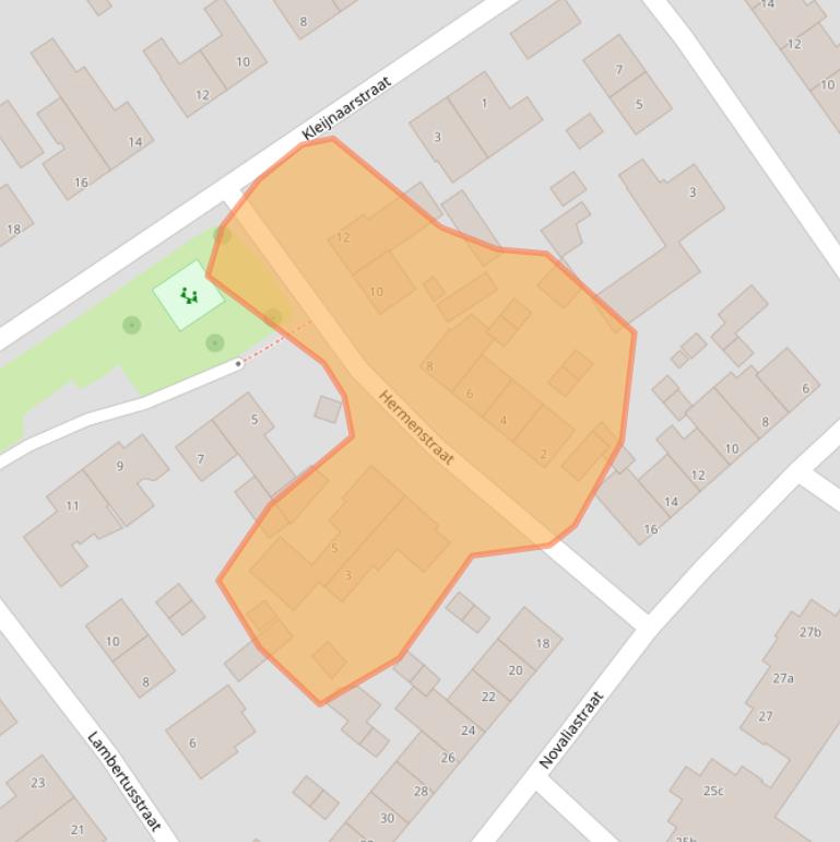 Kaart van postcodegebied 5712CV.