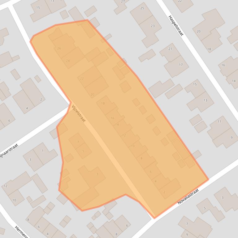 Kaart van postcodegebied 5712CW.