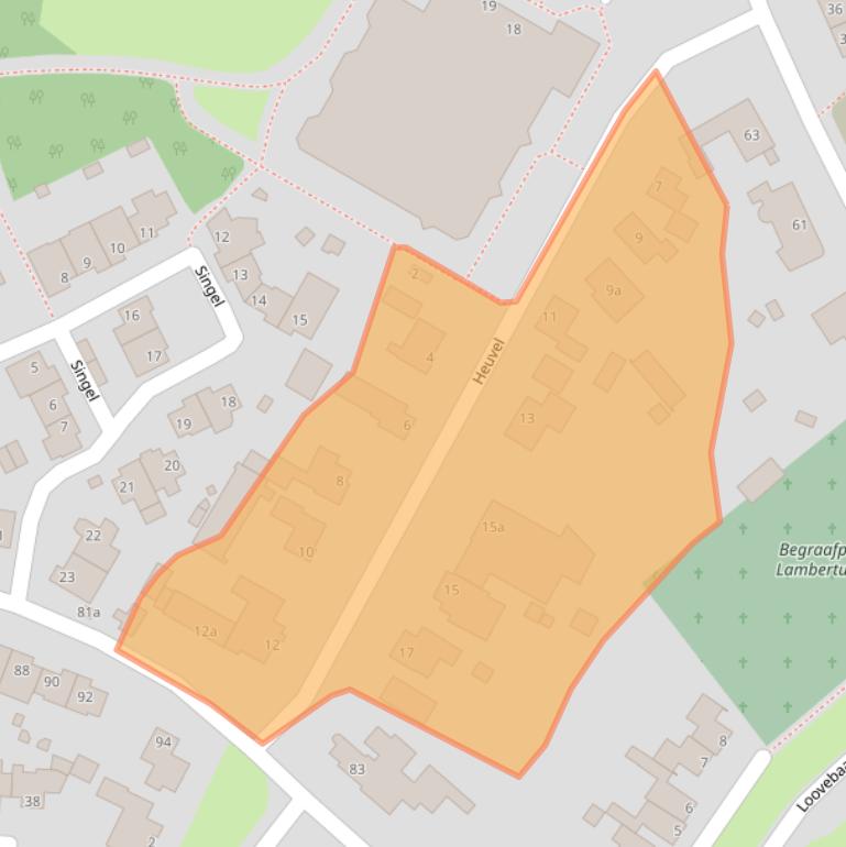 Kaart van postcodegebied 5712EH.