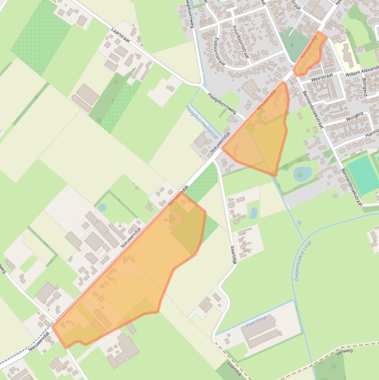 Kaart van postcodegebied 5712EK.