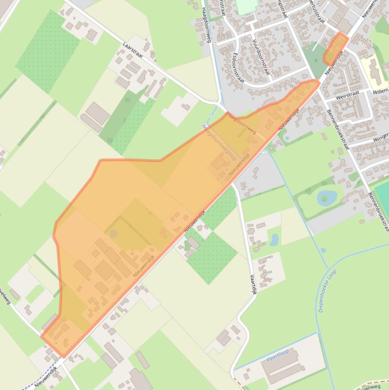 Kaart van postcodegebied 5712EN.