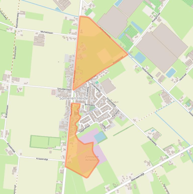 Kaart van postcodegebied 5712ET.