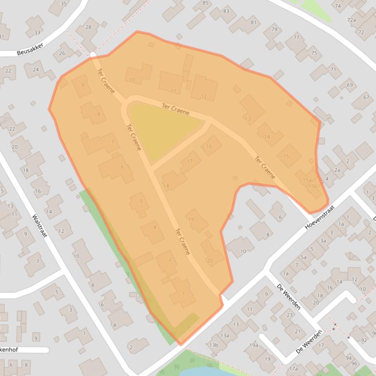 Kaart van postcodegebied 5712GD.