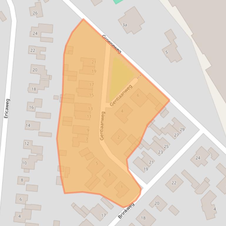 Kaart van postcodegebied 5712GE.