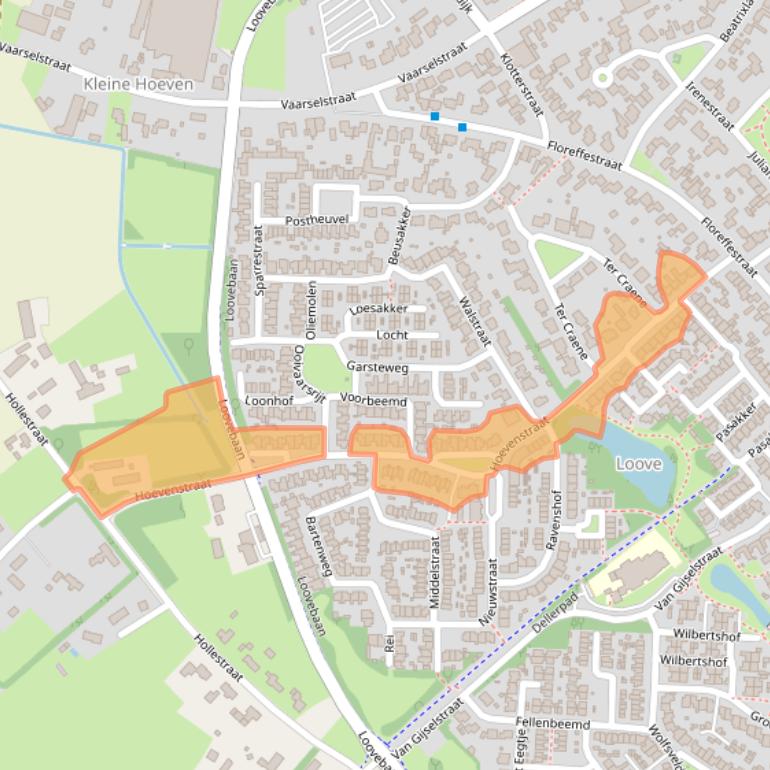 Kaart van postcodegebied 5712GW.