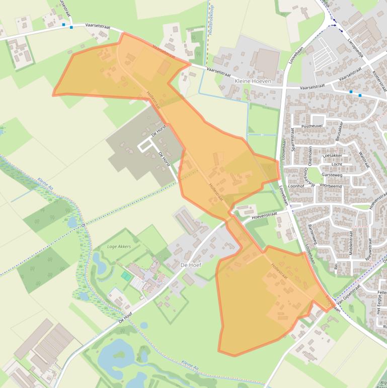 Kaart van postcodegebied 5712HB.