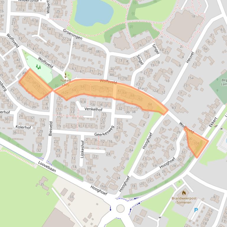 Kaart van postcodegebied 5712HH.