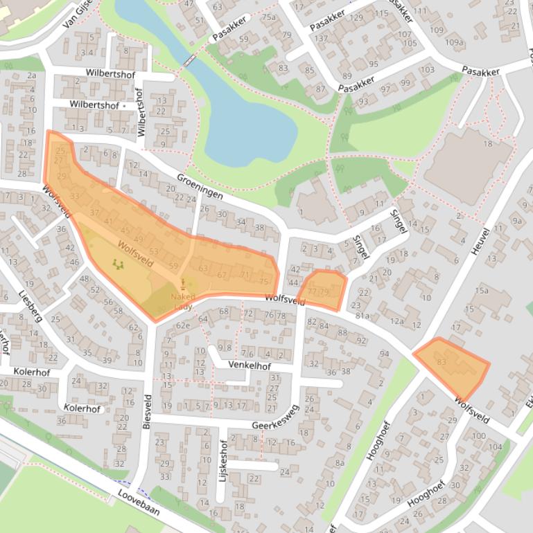 Kaart van postcodegebied 5712HJ.