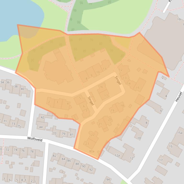 Kaart van postcodegebied 5712HL.