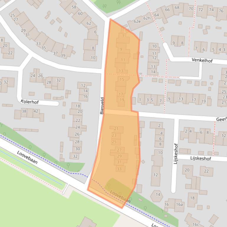 Kaart van postcodegebied 5712HW.