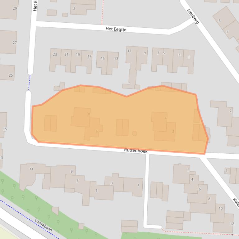 Kaart van postcodegebied 5712JD.