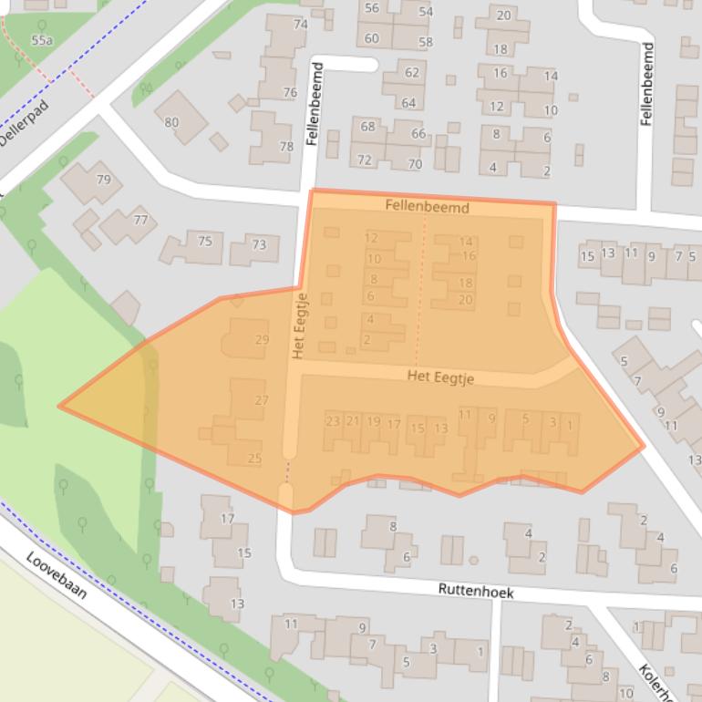 Kaart van postcodegebied 5712JG.