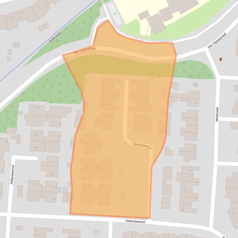 Kaart van postcodegebied 5712JH.