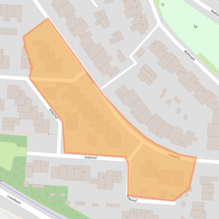 Kaart van postcodegebied 5712JL.