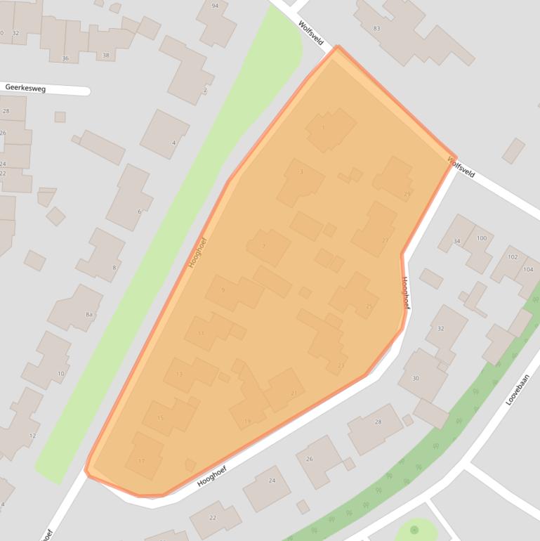 Kaart van postcodegebied 5712JR.