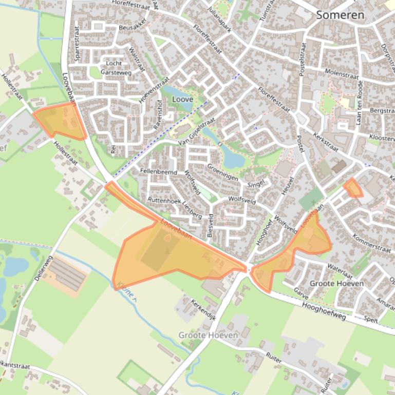Kaart van postcodegebied 5712JV.