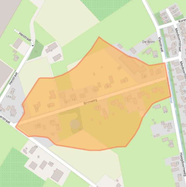 Kaart van postcodegebied 5712JW.