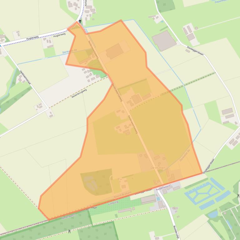 Kaart van postcodegebied 5712JX.