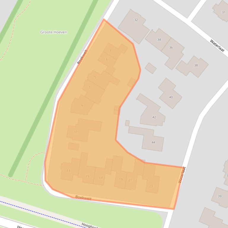 Kaart van postcodegebied 5712KE.