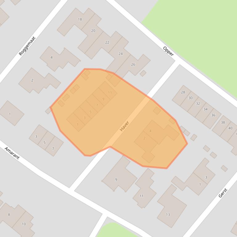 Kaart van postcodegebied 5712KK.