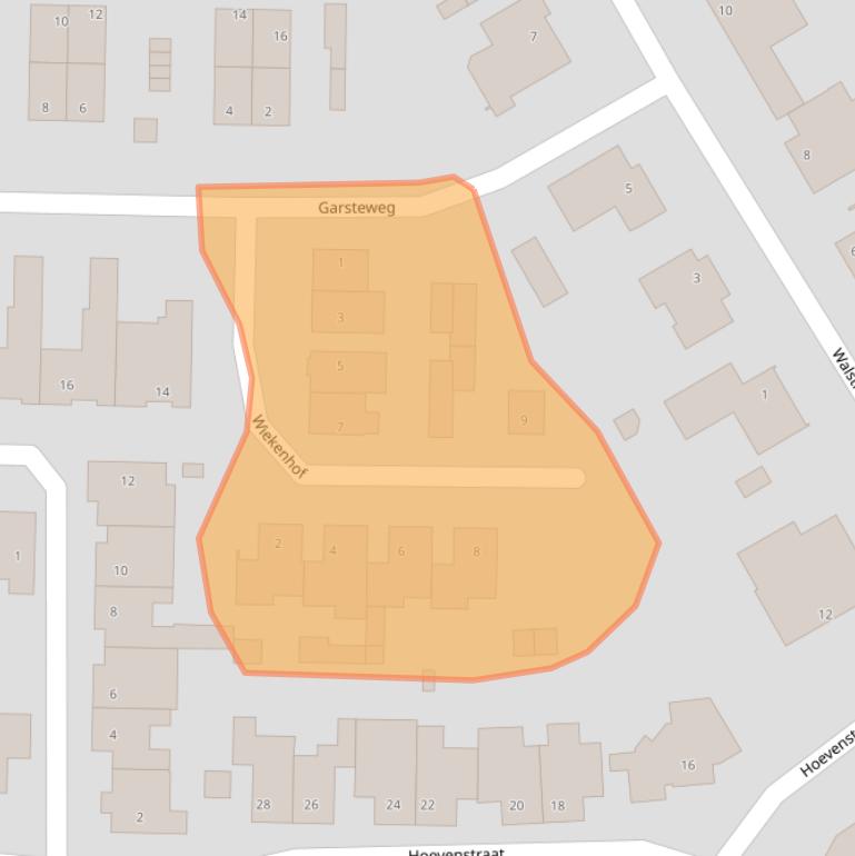 Kaart van postcodegebied 5712MA.