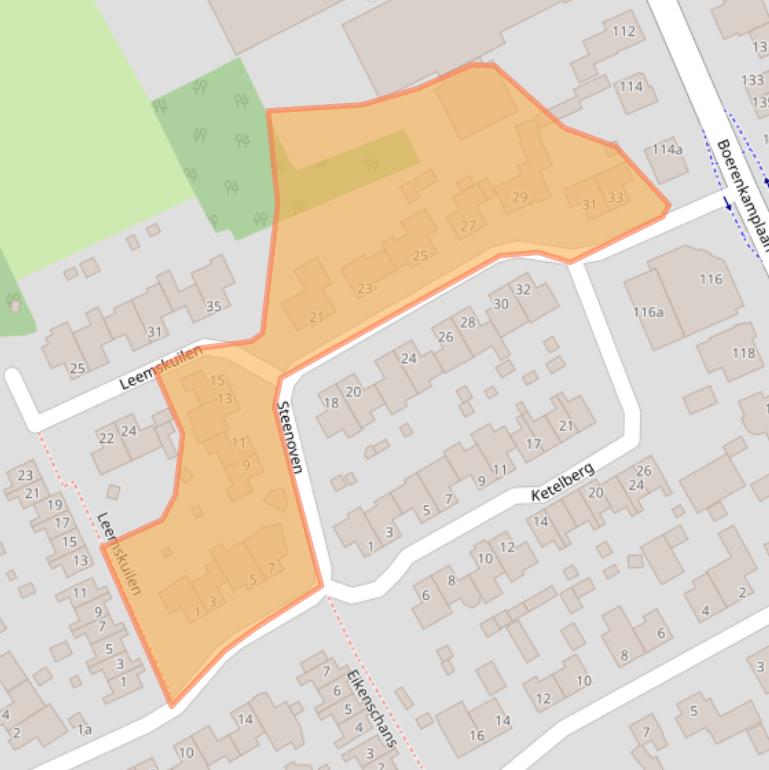 Kaart van postcodegebied 5712NC.