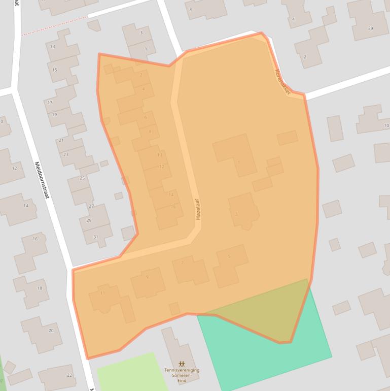 Kaart van postcodegebied 5712NN.