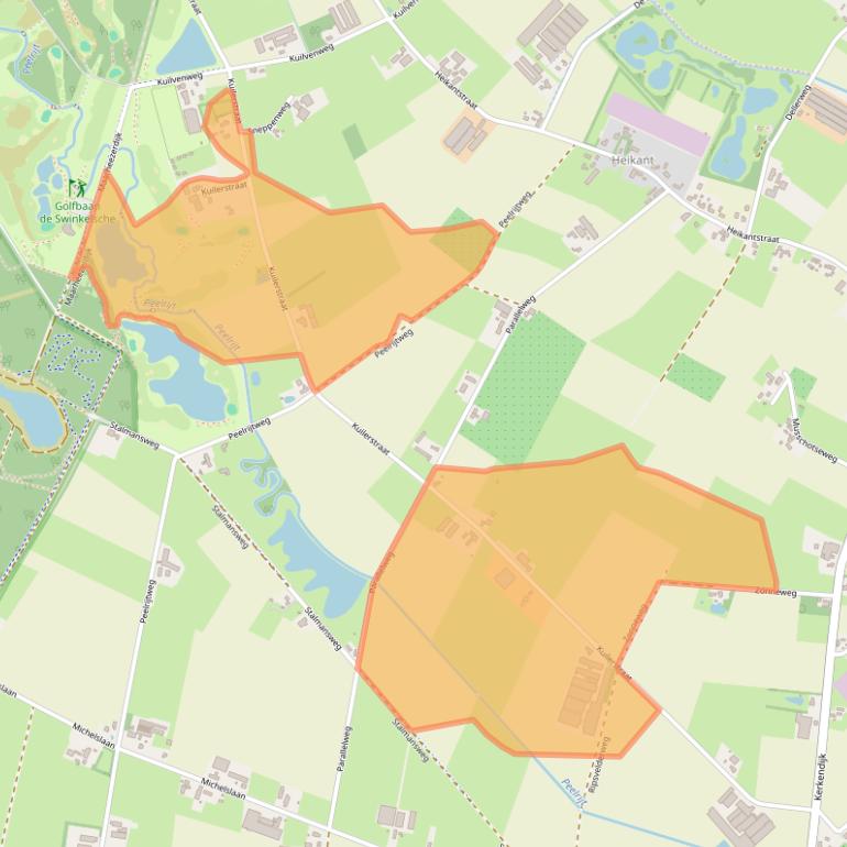 Kaart van postcodegebied 5712PA.