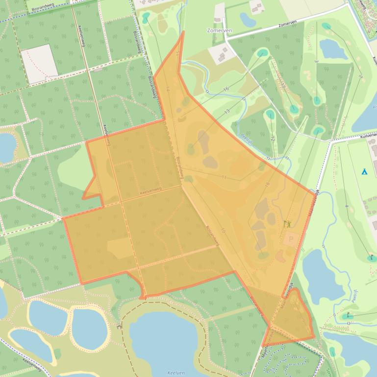 Kaart van postcodegebied 5712PC.