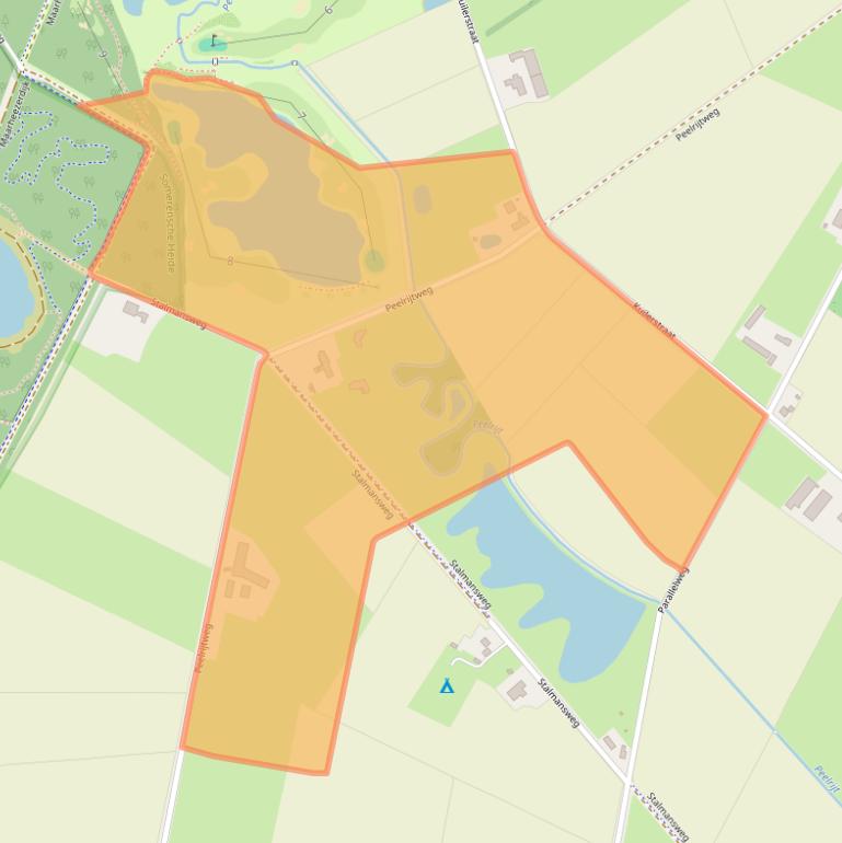 Kaart van postcodegebied 5712PG.