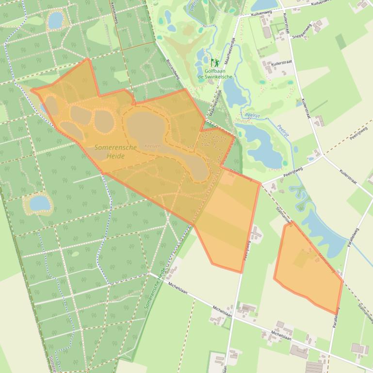 Kaart van postcodegebied 5712PJ.