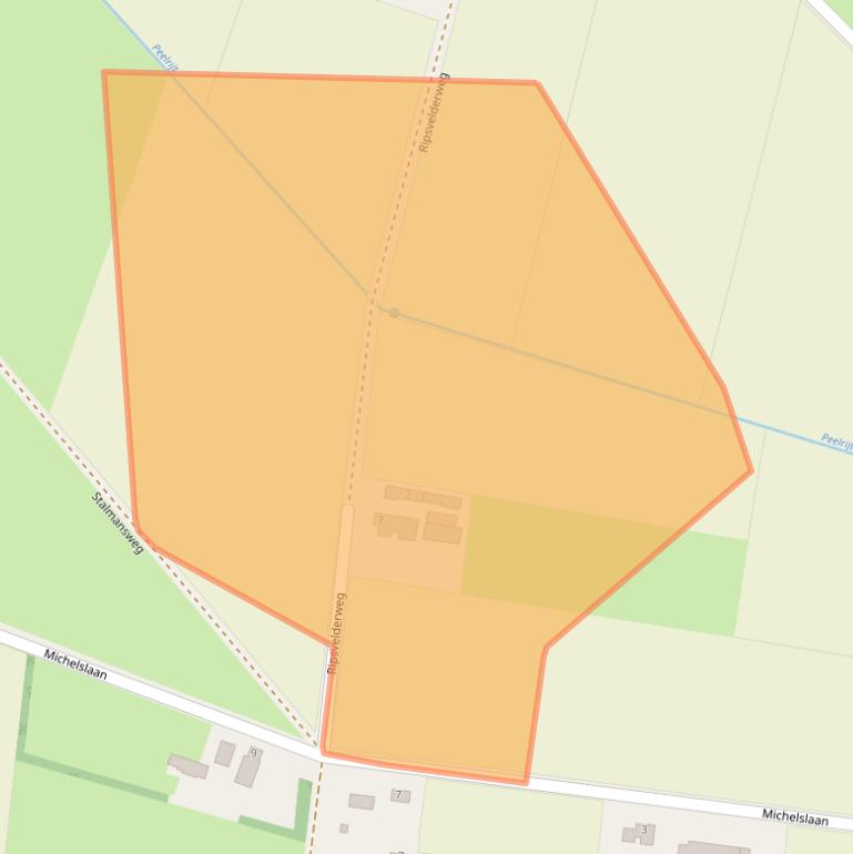 Kaart van postcodegebied 5712PK.