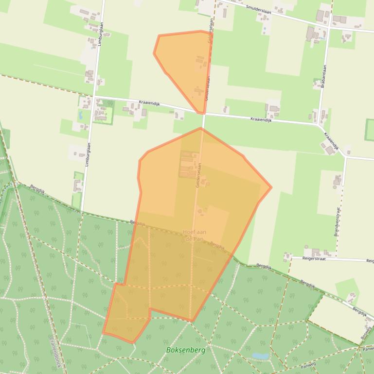 Kaart van postcodegebied 5712PP.