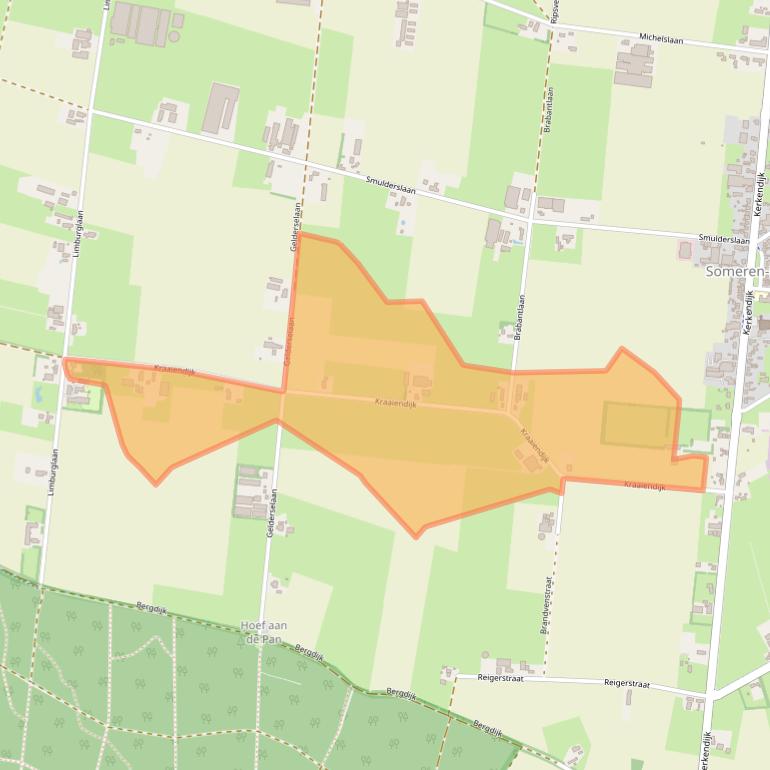 Kaart van postcodegebied 5712PS.