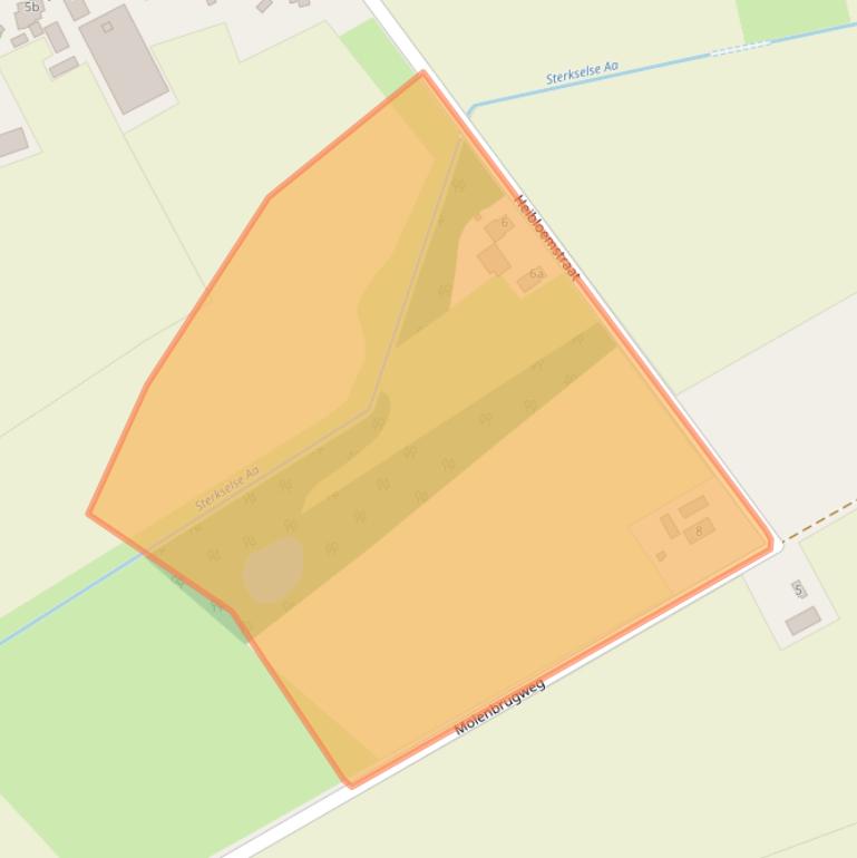 Kaart van postcodegebied 5712RA.