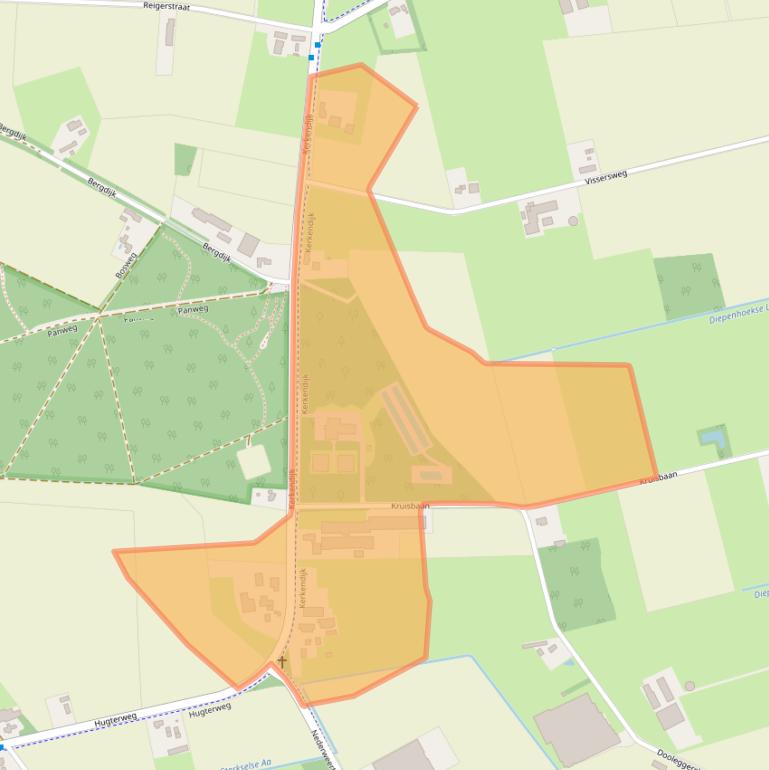 Kaart van postcodegebied 5712RE.