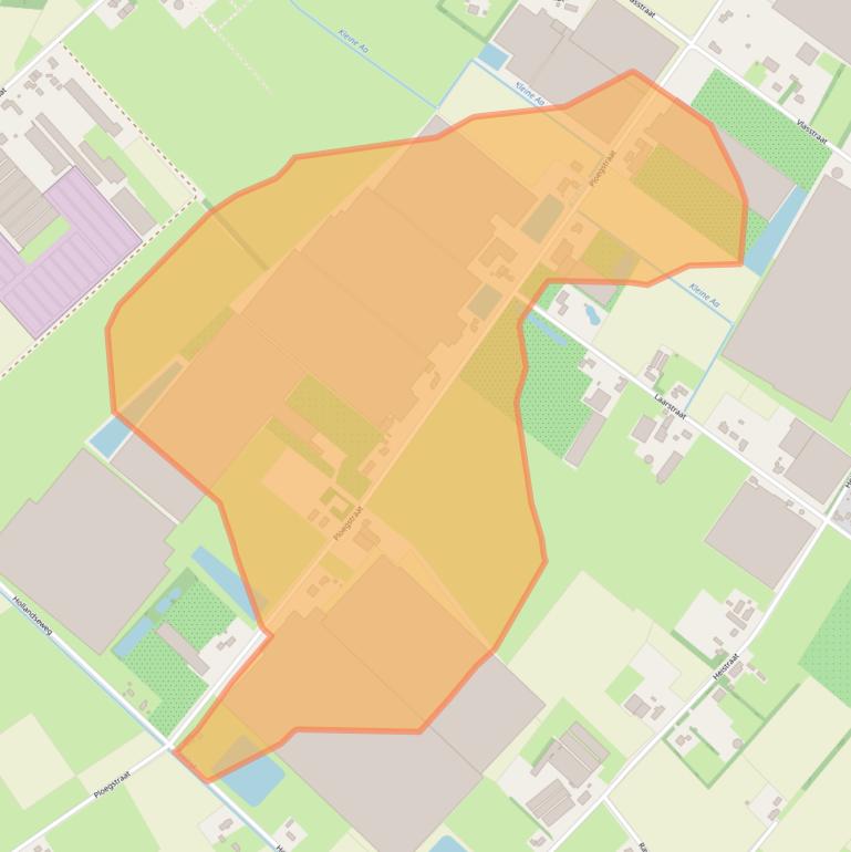 Kaart van postcodegebied 5712RL.